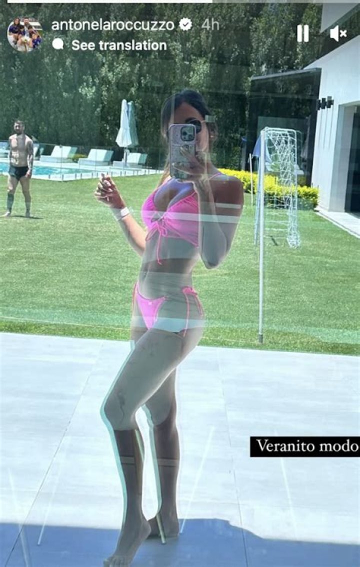 Messi's Wife Antonela Roccuzzo Shares Swimsuit Photo in "Veranito Modo"