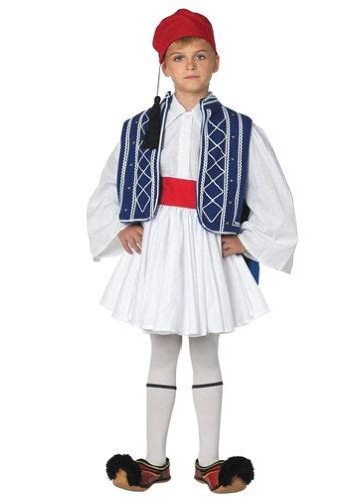 Greek Costume Tsolias Boy Blue Costume — Blessed Celebration
